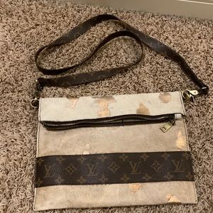 Upcycled Boutique Mixed Materials Crossbody